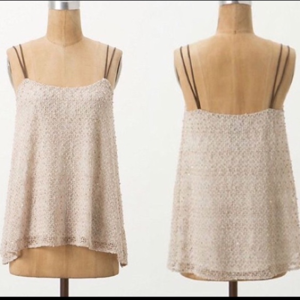 Anthropologie Deletta Adorned Whimsy tank